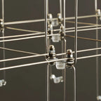 Suspension rectangulaire argentée moderne pour cuisine