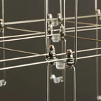 Suspension rectangulaire argentée moderne pour cuisine
