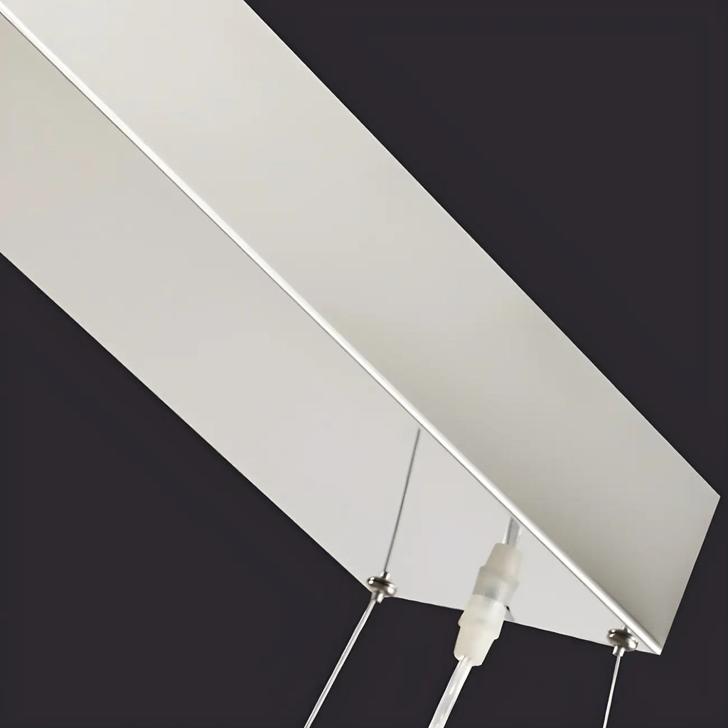 Suspension rectangulaire argentée moderne pour cuisine