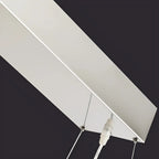 Suspension rectangulaire argentée moderne pour cuisine