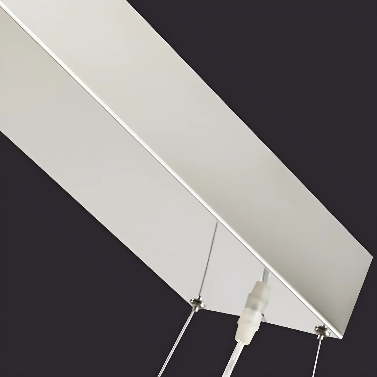 Suspension rectangulaire argentée moderne pour cuisine