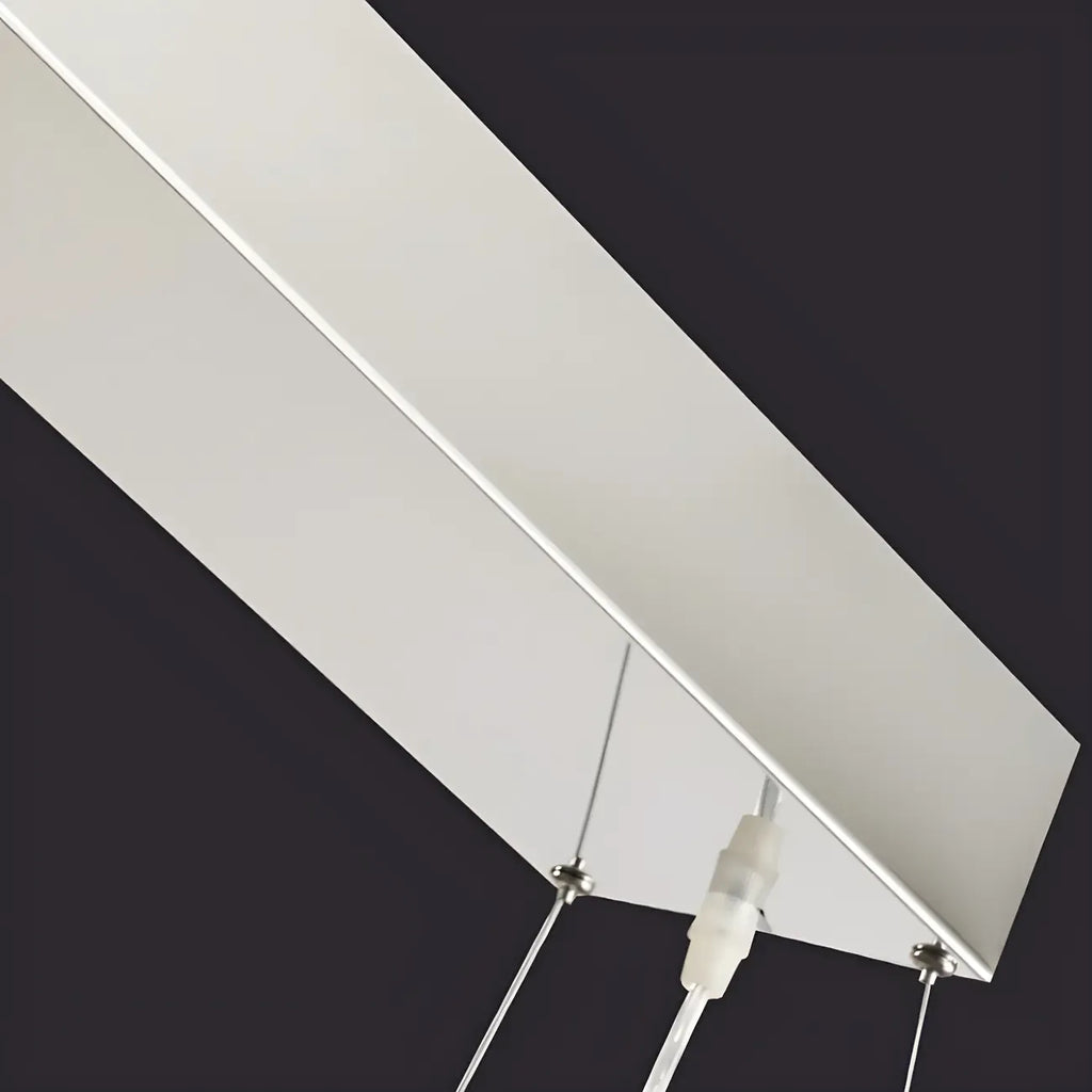 Suspension rectangulaire argentée moderne pour cuisine