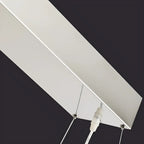 Suspension rectangulaire argentée moderne pour cuisine