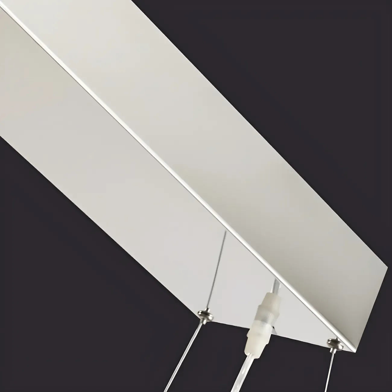 Suspension rectangulaire argentée moderne pour cuisine
