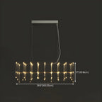 Suspension rectangulaire argentée moderne pour cuisine