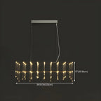 Suspension rectangulaire argentée moderne pour cuisine