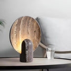 Lampe de table moderne Art Déco en pierre pour chambre à coucher
