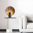 Lampe de table moderne Art Déco en pierre pour chambre à coucher