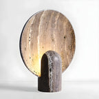 Lampe de table moderne Art Déco en pierre pour chambre à coucher