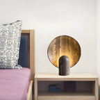 Lampe de table moderne Art Déco en pierre pour chambre à coucher