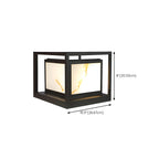 Lampe de poteau cubique à cadre ouvert en métal noir