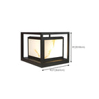 Lampe de poteau cubique à cadre ouvert en métal noir