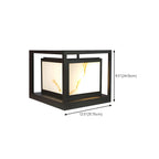 Lampe de poteau cubique à cadre ouvert en métal noir