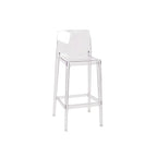 Tabouret de bar rectangulaire moderne et élégant en acrylique transparent