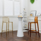Tabouret de bar rectangulaire moderne et élégant en acrylique transparent