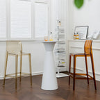 Tabouret de bar rectangulaire moderne et élégant en acrylique transparent