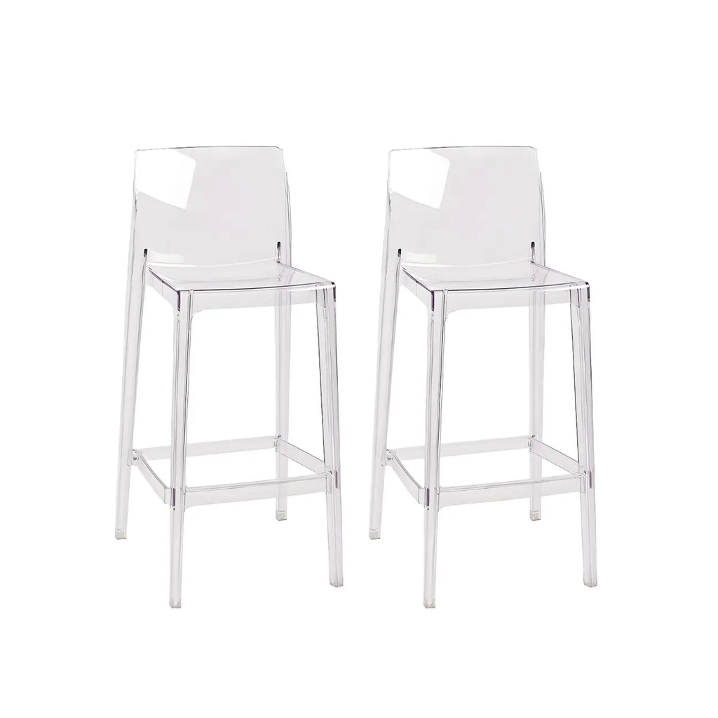 Tabouret de bar rectangulaire moderne et élégant en acrylique transparent