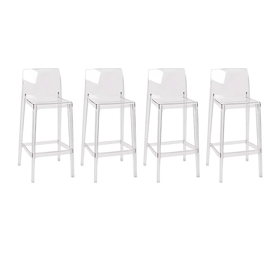 Tabouret de bar rectangulaire moderne et élégant en acrylique transparent