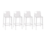 Tabouret de bar rectangulaire moderne et élégant en acrylique transparent
