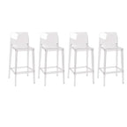Tabouret de bar rectangulaire moderne et élégant en acrylique transparent