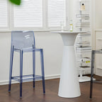 Tabouret de bar rectangulaire moderne et élégant en acrylique transparent