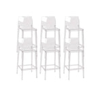 Tabouret de bar rectangulaire moderne et élégant en acrylique transparent