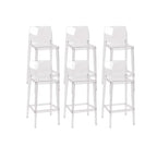 Tabouret de bar rectangulaire moderne et élégant en acrylique transparent