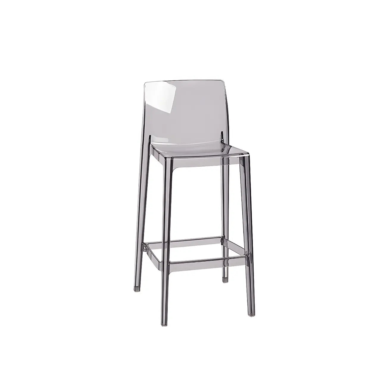 Tabouret de bar rectangulaire moderne et élégant en acrylique transparent
