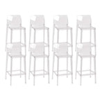 Tabouret de bar rectangulaire moderne et élégant en acrylique transparent