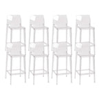 Tabouret de bar rectangulaire moderne et élégant en acrylique transparent