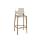 Tabouret de bar rectangulaire moderne et élégant en acrylique transparent