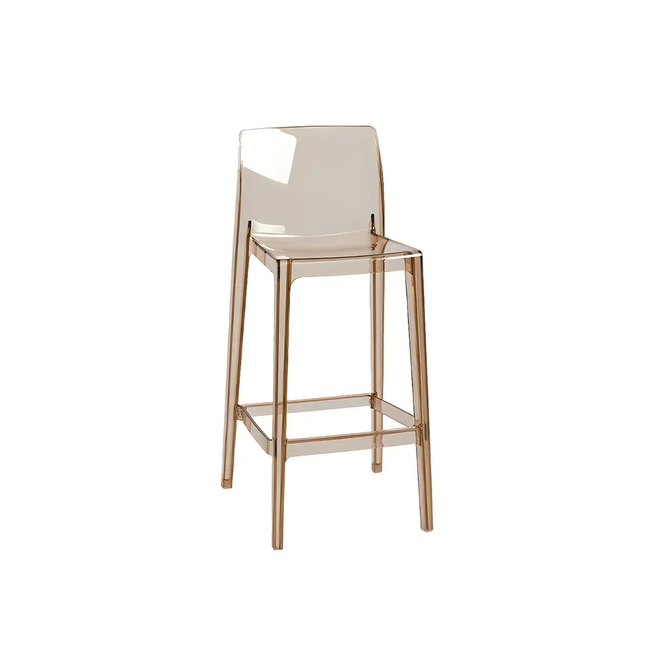 Tabouret de bar rectangulaire moderne et élégant en acrylique transparent
