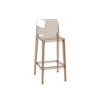 Tabouret de bar rectangulaire moderne et élégant en acrylique transparent