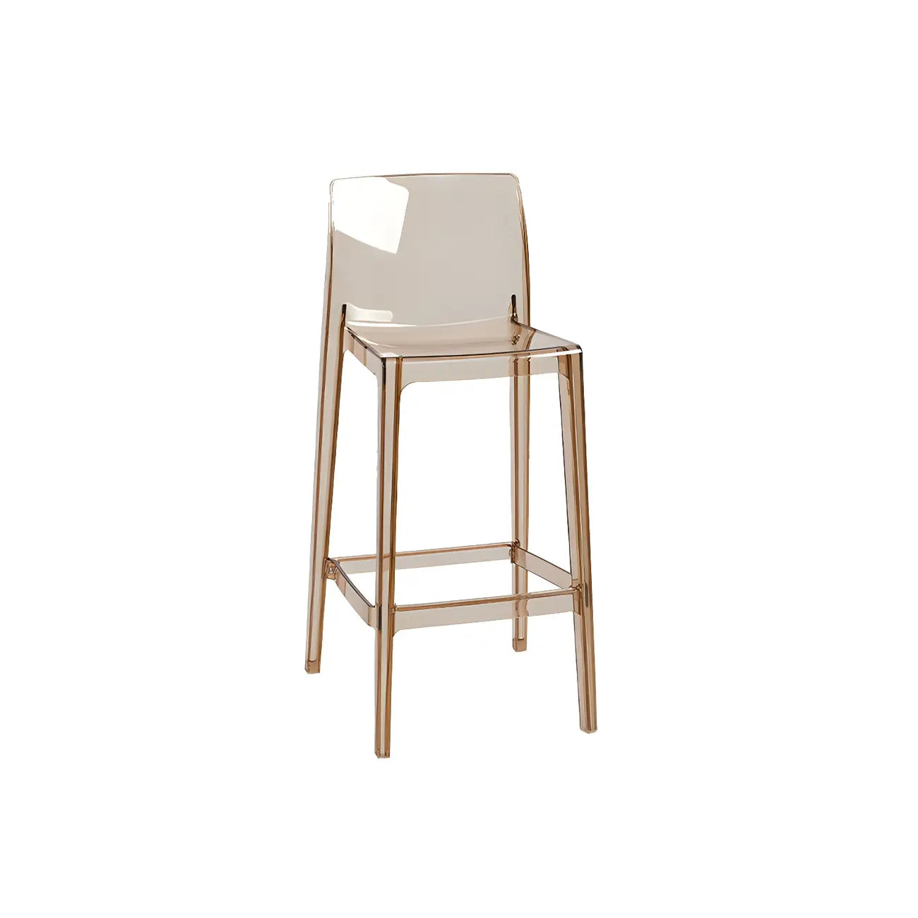 Tabouret de bar rectangulaire moderne et élégant en acrylique transparent