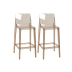 Tabouret de bar rectangulaire moderne et élégant en acrylique transparent