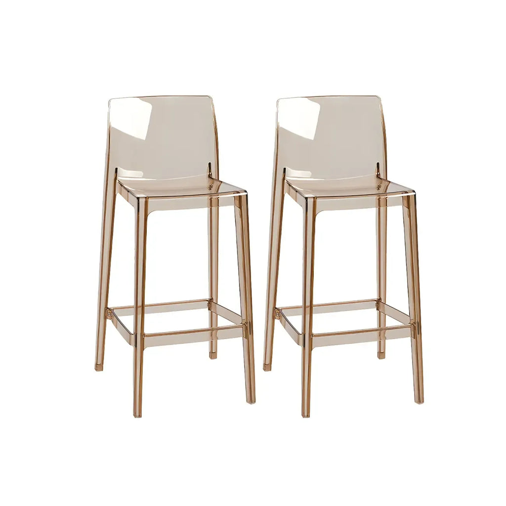 Tabouret de bar rectangulaire moderne et élégant en acrylique transparent