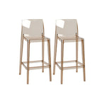 Tabouret de bar rectangulaire moderne et élégant en acrylique transparent