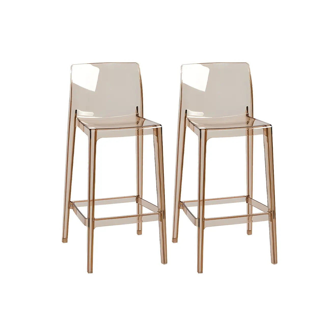 Tabouret de bar rectangulaire moderne et élégant en acrylique transparent