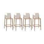 Tabouret de bar rectangulaire moderne et élégant en acrylique transparent