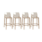 Tabouret de bar rectangulaire moderne et élégant en acrylique transparent