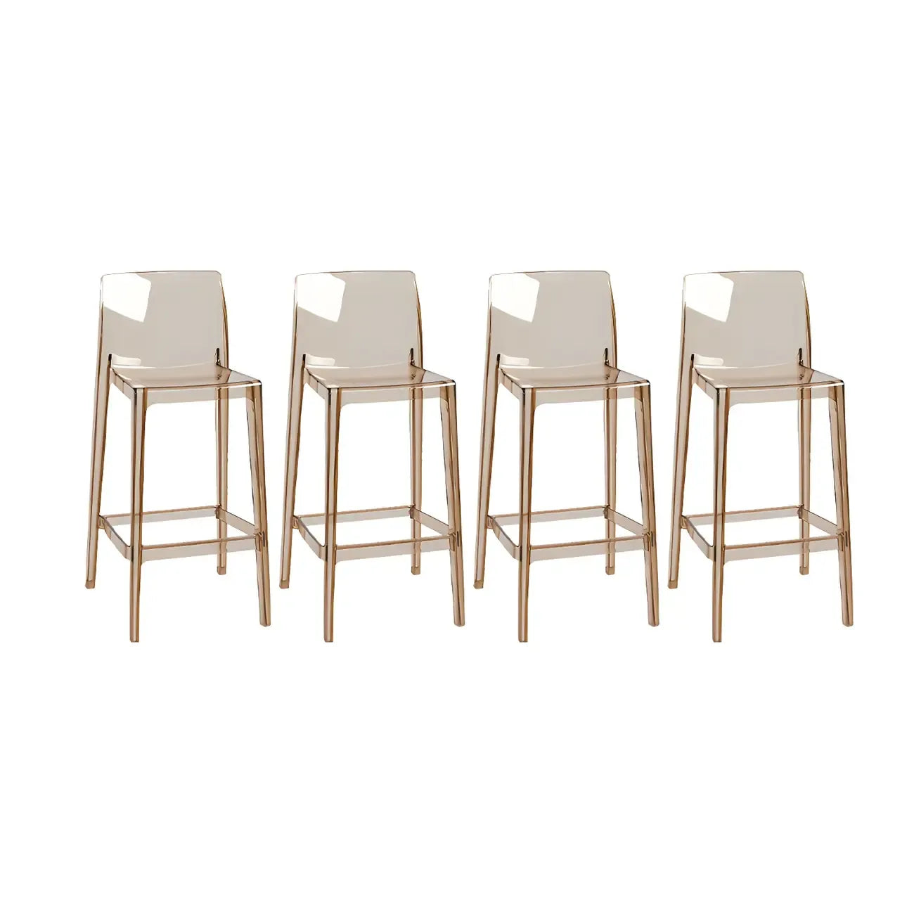 Tabouret de bar rectangulaire moderne et élégant en acrylique transparent