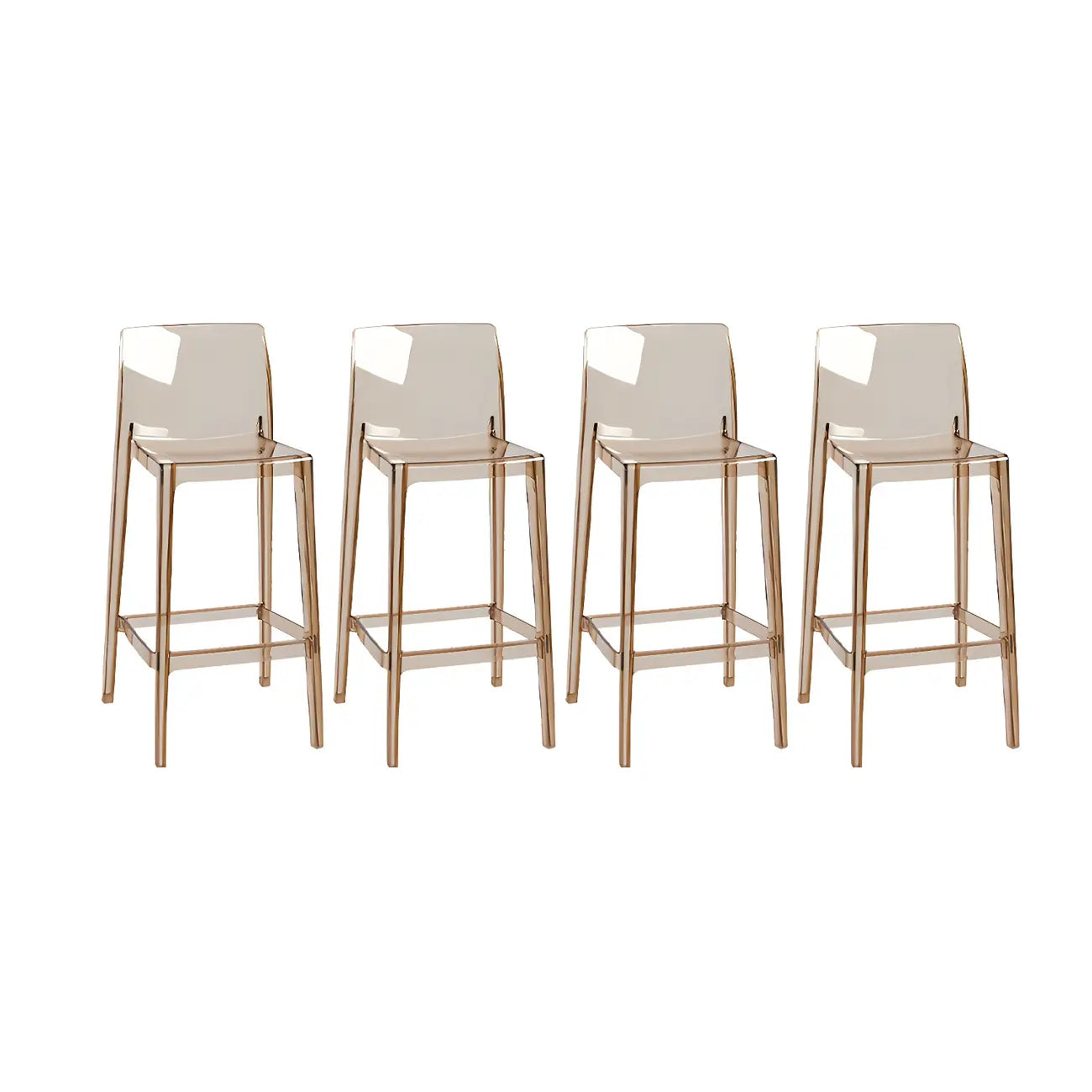 Tabouret de bar rectangulaire moderne et élégant en acrylique transparent