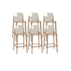 Tabouret de bar rectangulaire moderne et élégant en acrylique transparent