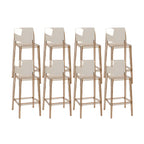 Tabouret de bar rectangulaire moderne et élégant en acrylique transparent