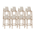 Tabouret de bar rectangulaire moderne et élégant en acrylique transparent