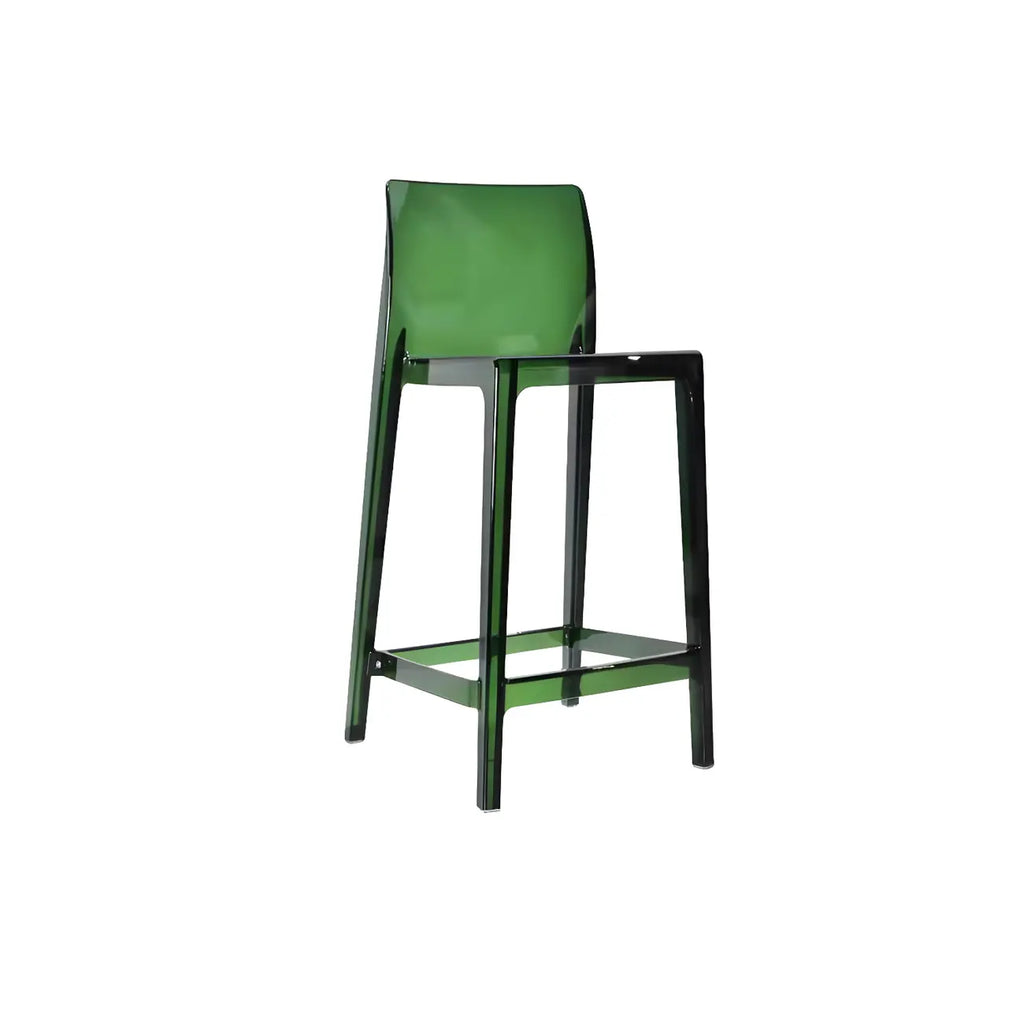 Tabouret de bar rectangulaire moderne et élégant en acrylique transparent