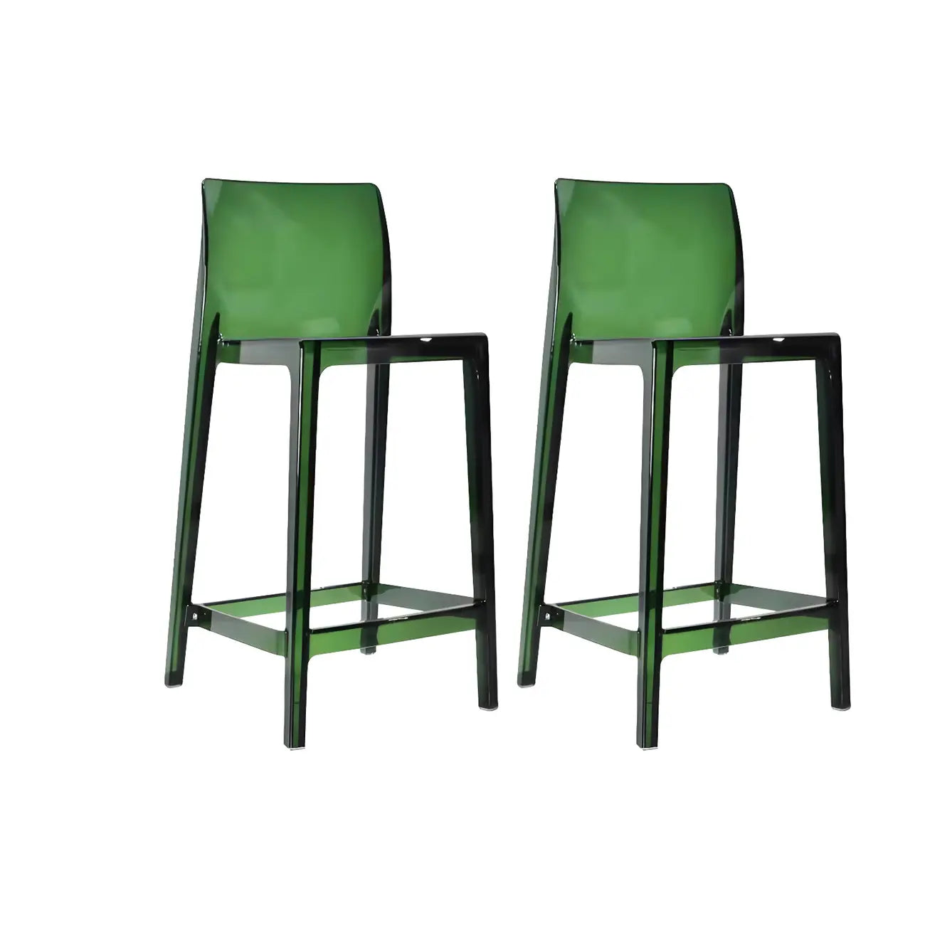 Tabouret de bar rectangulaire moderne et élégant en acrylique transparent