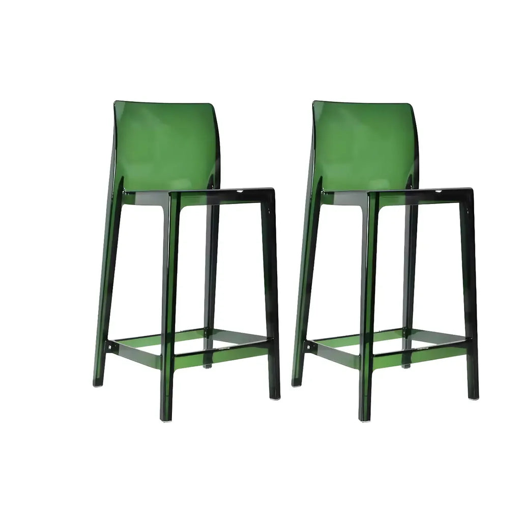 Tabouret de bar rectangulaire moderne et élégant en acrylique transparent
