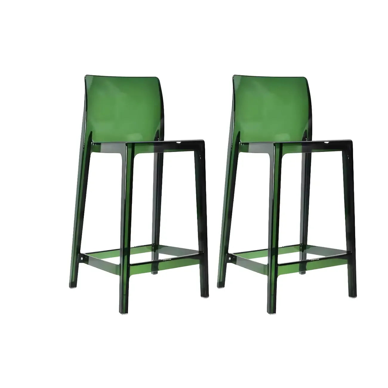 Tabouret de bar rectangulaire moderne et élégant en acrylique transparent