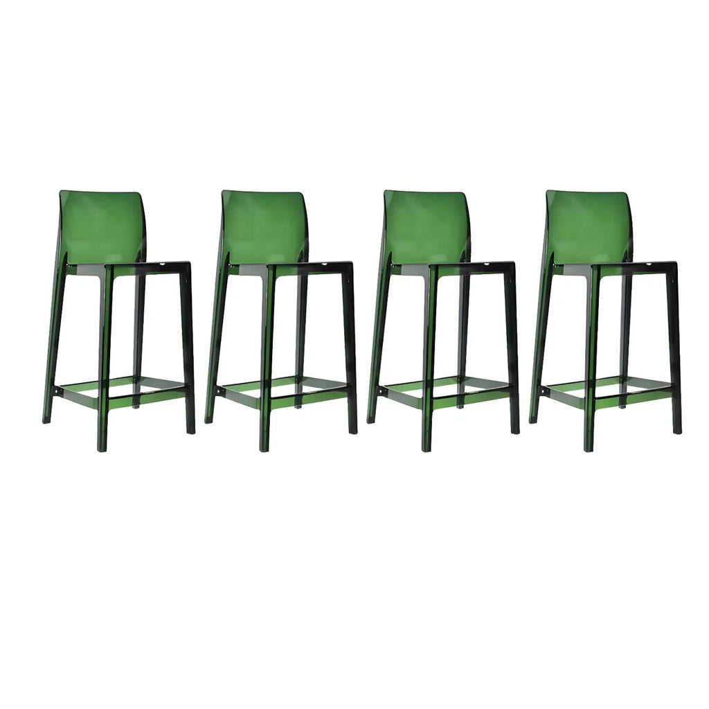 Tabouret de bar rectangulaire moderne et élégant en acrylique transparent
